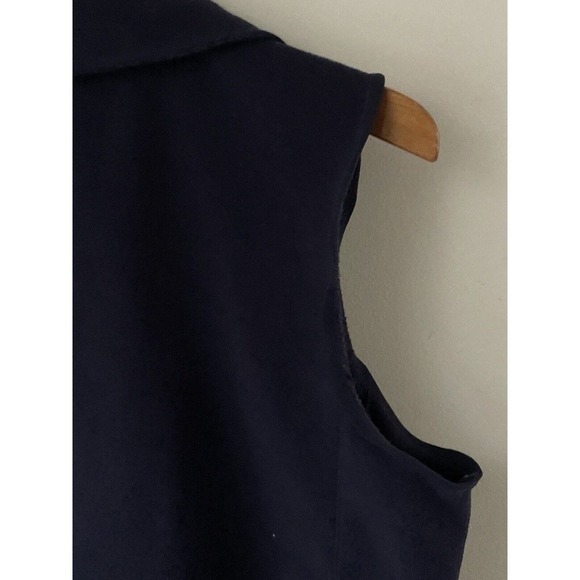 Lauren Ralph Lauren Womens Vest Size Large Navy Blue Zip Front Polyester - Picture 7 of 8
